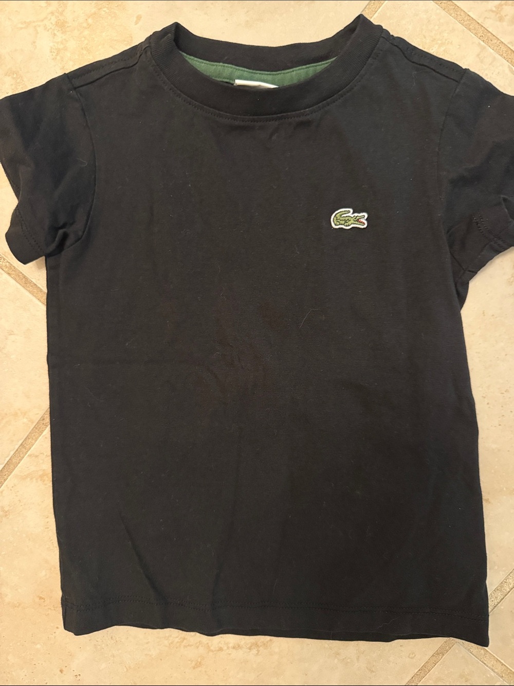 Lacoste Toddler Short Sleeve Tee in Black